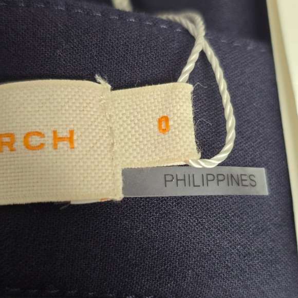 Tory Burch Maude Legging Pants Medium Navy Blue Slim Fit Side Zip 41694 Size 0 - Picture 12 of 14